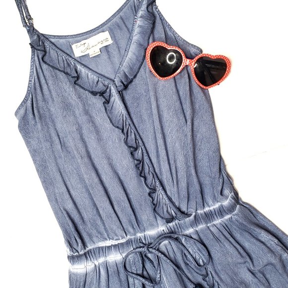 Vintage Havana Spaghetti Strap Romper with ruffles, M - Picture 4 of 10